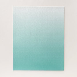 挑戦的ティール（緑がかった色）勾配グラデーション ジグソーパズル