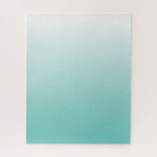 挑戦的ティール(緑がかった色)勾配グラデーション ジグソーパズル (縦)