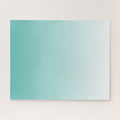 挑戦的ティール(緑がかった色)勾配グラデーション ジグソーパズル (横)