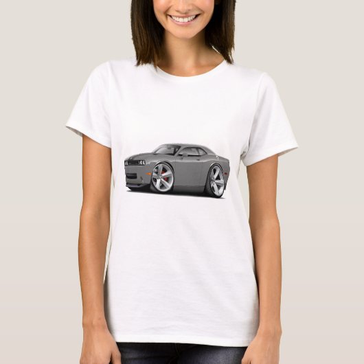 挑戦者SRT8の灰色黒い車 Tシャツ (正面)