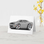 挑戦者SRT8の銀黒い車 カード (黄色い花)
