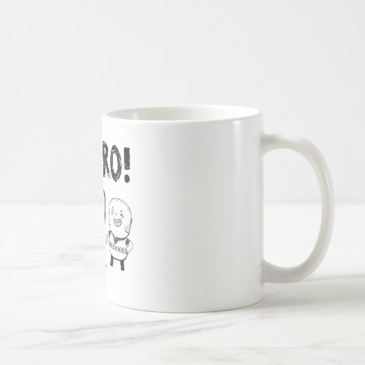 挑発の男の子は恐れていません! コーヒーマグカップ (右)
