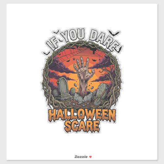 挑発的なハロウィーンのゾンビの手の墓石_ シール (シート)