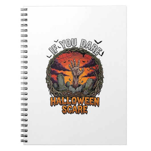 挑発的なハロウィーンのゾンビの手の墓石_ ノートブック (正面)