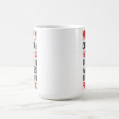 挑発的な名言:金銭と幸福 コーヒーマグカップ (中央)