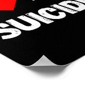 挑発的な自殺認識度行動主義 ポスター (角)