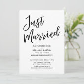 「挙式しました」 カジュアルでモダンな結婚披露宴 招待状 (スタンド正面)