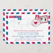 挙式しました | ポルトガル航空郵便受付 招待状 (正面/裏面)