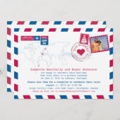 挙式しました | ポルトガル航空郵便受取通知 招待状 (正面/裏面)