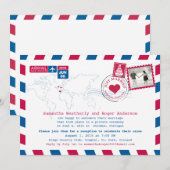 挙式しました | ポルトガル航空郵便受取通知 招待状 (正面/裏面)