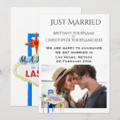 挙式しました！ ラスベガス フォト アナウンスメント 招待状 (正面/裏面)