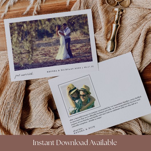 挙式しました | 両面写真 結婚報告カード 案内状