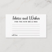 挙式に際してのアドバイスと幸せな願い エンクロージャーカード (正面)