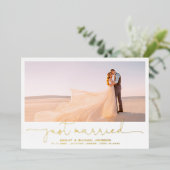 挙式のみ ゴールド 4枚 おふたり撮影 箔招待状 (立ち正面)