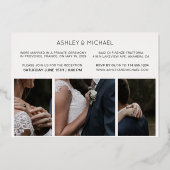 挙式のみ ゴールド 4枚 おふたり撮影 箔招待状 (裏面)