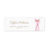 挙式を目前にした花嫁の最後の独身パーティーの会場の住所です ラベル (正面)