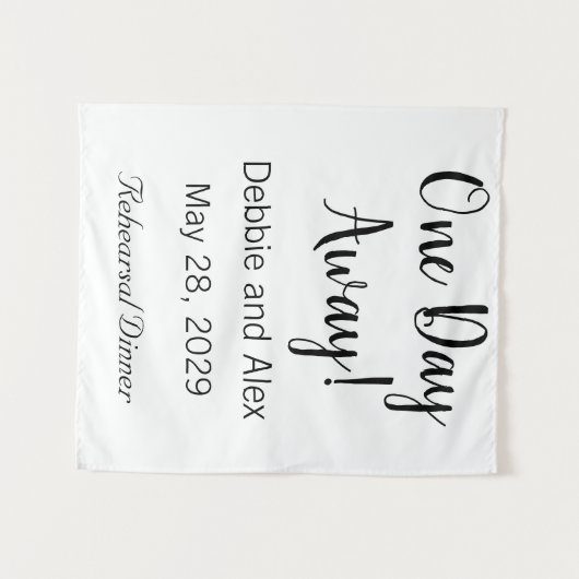 挙式前日のリハーサルディナー看板 タペストリー (正面(横))