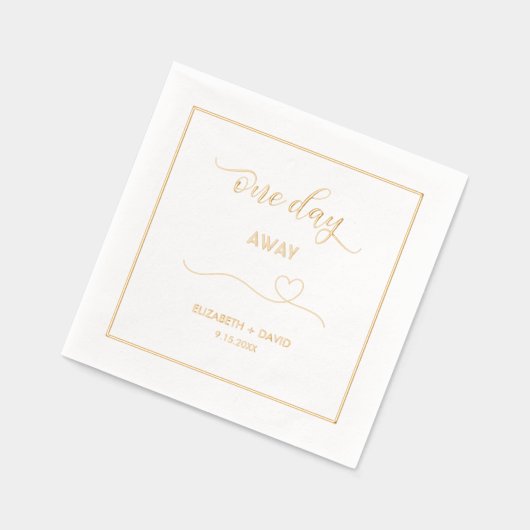 挙式前日のリハーサルディナー 箔ナプキン (左)