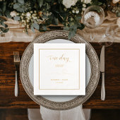 挙式前日のリハーサルディナー 箔ナプキン