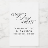 挙式前日リハーサルディナー エレガント モダン ワインラベル (シングルラベル)