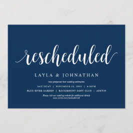 挙式延期のお知らせ 結婚式の日程変更 招待状