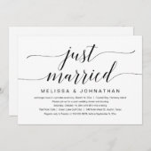 挙式後のお祝いパーティー, 結婚記念の隠し立てパーティーのお祝い 招待状 (正面/裏面)