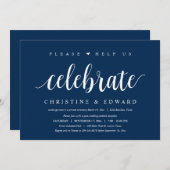 挙式後のアフターウェディングエロープメントをお祝いしましょう 招待状 (正面/裏面)