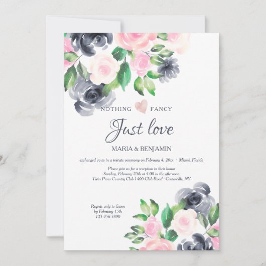 挙式後のパーティー招待状 招待状 (正面)