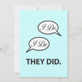 挙式後のパーティー　私もした　彼らもした　招待状 招待状 (正面)