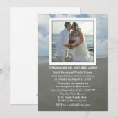 挙式後の披露宴のみのビーチテーマのウェディングパーティー招待状 招待状 (正面/裏面)