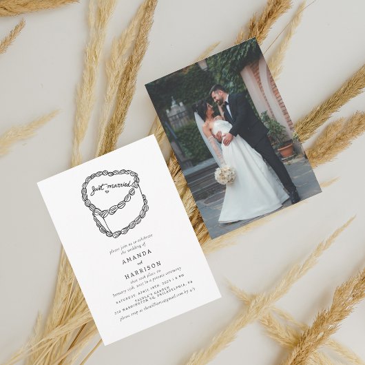 挙式後パーティーのお知らせケーキのみ 結婚式 招待状