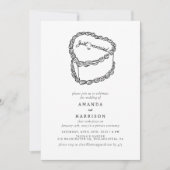 挙式後パーティーのお知らせケーキのみ 結婚式 招待状 (正面)