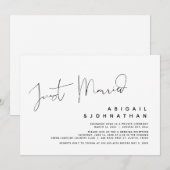 挙式後パーティーのお知らせ - 結婚記念日を祝って 招待状 (正面/裏面)