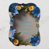 挙式招待のお知らせ 招待状 (正面/裏面)