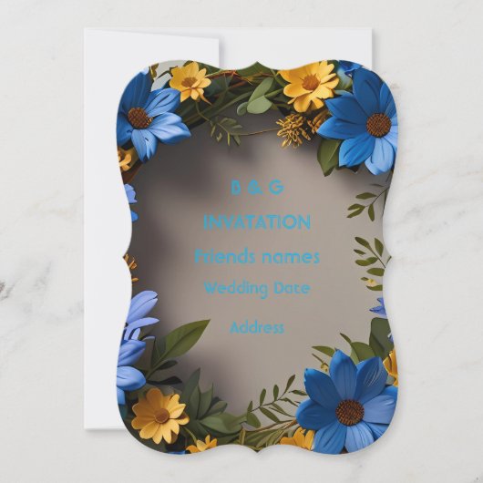 挙式招待のお知らせ 招待状 (正面)