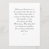 挙式招待状　～聖なる恵み～ カトリック式結婚式招待状 招待状 (裏面)