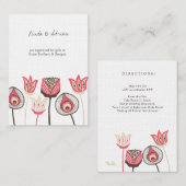 挙式案内カード 方向 受付 結婚式カード エンクロージャーカード (正面/裏面)