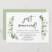 挙式済み, ウェディングエロープメントパーティー 招待状 (正面/裏面)