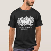 挙式済み ウェディングオーダーメイド 名前 日付 Tシャツ (正面)