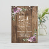 挙式済み　シンプルフラワーライト　披露宴のみ 招待状 (スタンド正面)