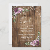 挙式済み　シンプルフラワー　ライト　披露宴のみ 招待状 (正面)