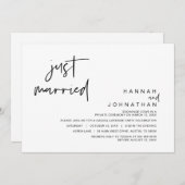 挙式済み、結婚記念パーティー 招待状 (正面/裏面)