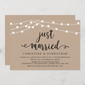 挙式済み、結婚記念パーティー 招待状 (正面/裏面)