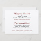 挙式詳細 付属カード 披露宴 マップ 招待状 (正面)