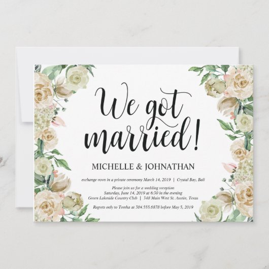 挙式 　入籍　　結婚式　　招待状 招待状 (正面)