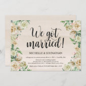 挙式 入籍 結婚 お二人 ウエディング エロープメント レセプション 招待状 招待状 (正面/裏面)