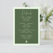 挙式・披露宴の詳細カード エンクロージャーカード (スタンド正面)