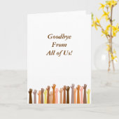 挙手お別れ！ カード (黄色い花)