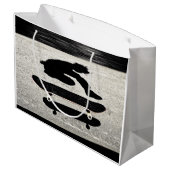 挟まれたスケートボード ラージペーパーバッグ (裏面アングル)