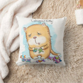 挟み込まれた子猫 クッション (ブランケット)